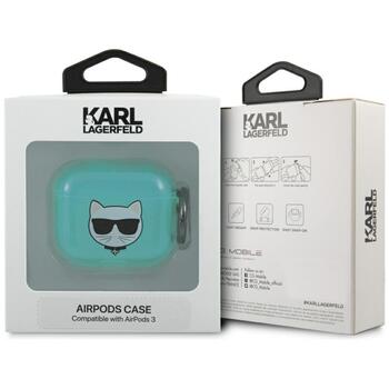Karl Lagerfeld KLA3UCHFL Aizsargapvalks priekš AirPods 3 Choupette / zils (KLA3UCHFL)