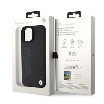 BMW Signature Logo Imprint Back Case Защитный Чехол для Apple iPhone 15 (BMHMP15SSLLBK)