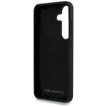 Case Karl Lagerfeld Silicone Metal Signature Logo Защитный чехол для Samsung Galaxy S25 / чёрный (KLHCS25SSCMSMVK)