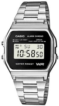 CASIO Vintage A158WEA-1EF Sieviešu rokas pulkstenis / sudraba (A158WEA-1EF)