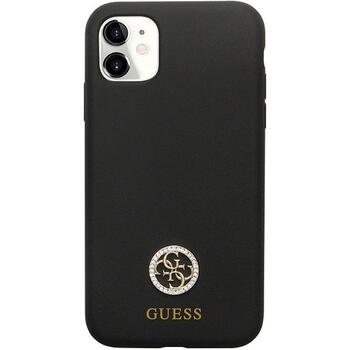 Guess GUHCN614DGPK Silicone Logo Strass 4G Защитный чехол для iPhone 11 / Xr 6.1