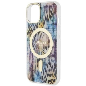 Guess GUHMP14SHLEOPWB Leopard MagSafe Aizsargapvalks priekš iPhone 14 / 15 / 13 6.1