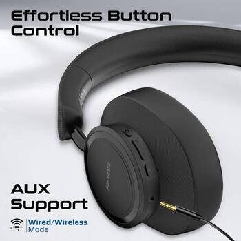 Promate Takt Bezvadu austiņas Bluetooth 5.4 / AUX (TAKTBK)