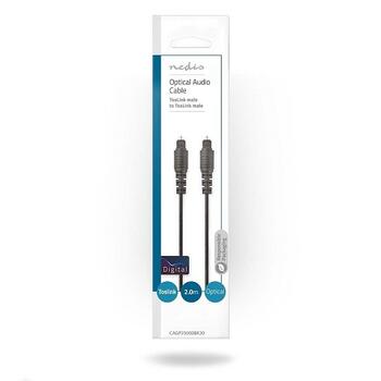 Nedis Toslink CAGP25000BK20 Digitālāis optiskais audio vads 2m (CAGP25000BK20)