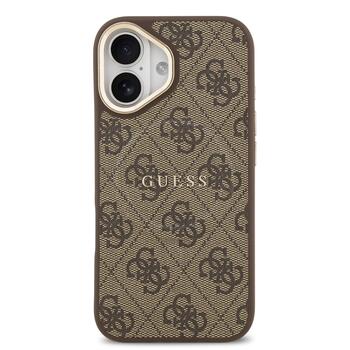 Guess PU Leather 4G Gold Frame MagSafe Case Чехол для Apple iPhone 17 (GUHMP17SP4MSEGCW)