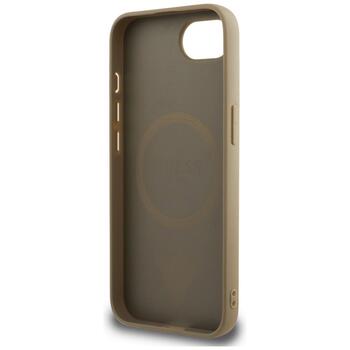 Case Guess Grained Triangle MagSafe Защитный чехол для iPhone 16e / 17e / коричневый (GUHMPSE4PGTSPSW)