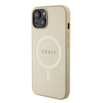 Guess Saffiano MagSafe Back Case Aizsargapvalks Priekš Apple iPhone 15 Plus (GUHMP15MPSAHMCB)