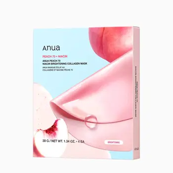Anua Peach 70 + Niacin Осветляющая коллагеновая маска 4 x 38 g (8809640739033)