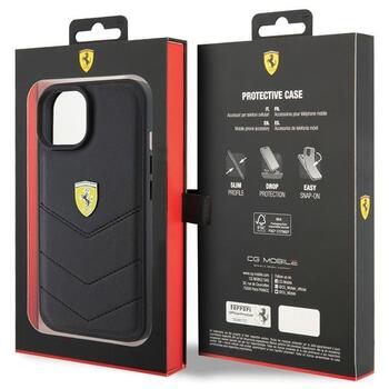 Ferrari Quilted Metal Logo Back Case Защитный Чехол для Apple iPhone 15 (FEHCP15SRDUK)
