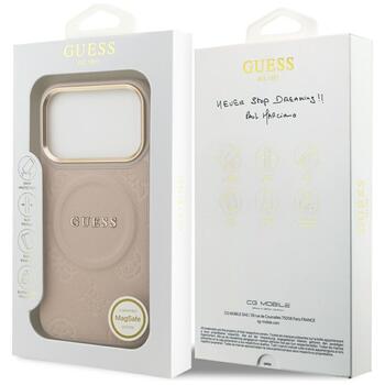 Guess Peony Hot Stamp MagSafe Case Защитный чехол для iPhone 17 Pro / розовый (GUHMP17LPSAMSECP)