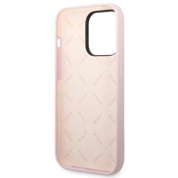 Guess GUHCP14LSLTGU Silicone Triangle Hardcase Aizsargapvalks priekš iPhone 14 Pro 6,1