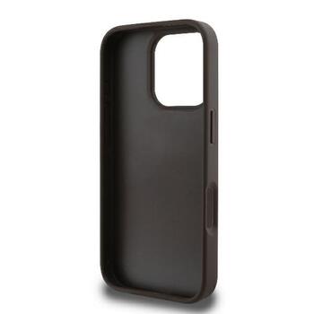 Guess Leather 4G Triangle Strass Защитный Чехол для Apple iPhone 16 Pro Max (GUHCP16XP4TDPW)