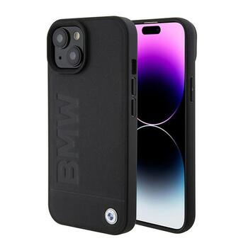 BMW Signature Logo Imprint Back Case Защитный Чехол для Apple iPhone 15 (BMHMP15SSLLBK)