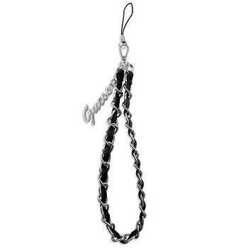 Guess pendant GUSTSASSK Ремешок на шею для телефонов Chain Metal Logo Charm / чёрный (GUSTSASSK)