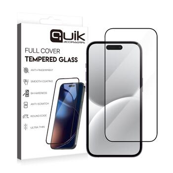 Quik Accessories Full Cover Tempered Glass Защитное Стекло для Apple iPhone 16 (QK-TG-IPH-16)