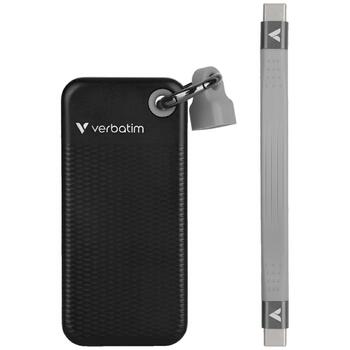 Verbatim 32415 Pocket SSD Внешний накопитель 256GB USB-C 3.2 gen.2 / чёрный-серый 32415 (32415)