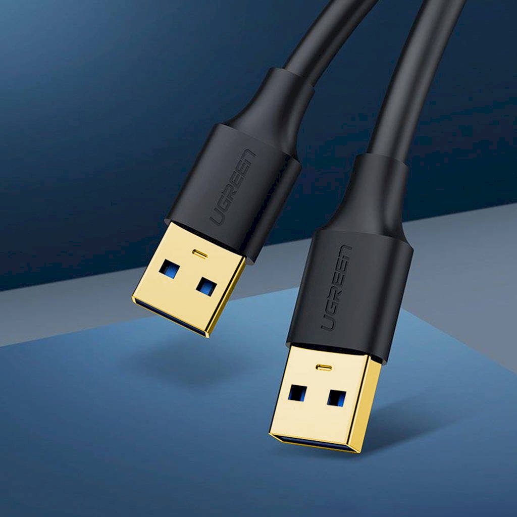 UGREEN 10371 USB kabelis USB 3.2 Gen 1 (3.1 Gen 1) 2 m USB-A 5 Gbit/s / melns, pelēks (UG-10371)
