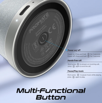 Promate Punch Mini MagSafe Bluetooth Skaļrunis (PUNCHSL)
