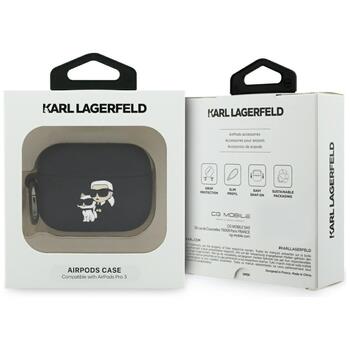 Karl Lagerfeld 3D Logo NFT Karl and Choupette Silicone Case Austiņu Maciņš Apple AirPods Pro 3 (KLAP3RUNKC)