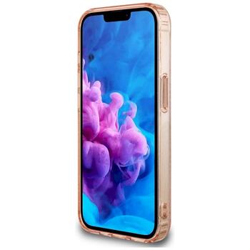 Case Guess IML Metal Glitter 4G Circle Triangle MagSafe Защитный чехол для iPhone 16e / 17e / розовый (GUHMPSE4HG4PRTGP)
