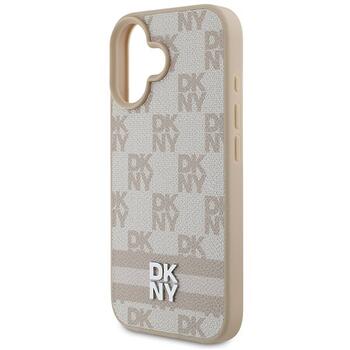 DKNY Checkered Pattern & Printed Stripes Aizsargapvalks Priekš Apple iPhone 16 (DKHCP16SPCPTSSP)