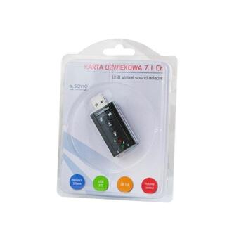 Savio AK-01 Аудио Карта USB / 7.1 / Регулируемая Громкость / Микрофон (AK-01)