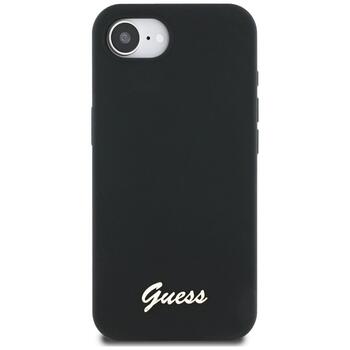 Guess Silicone Script Metal Logo MagSafe Чехол для Apple iPhone 16e (GUHMPSE4SMBSLK)