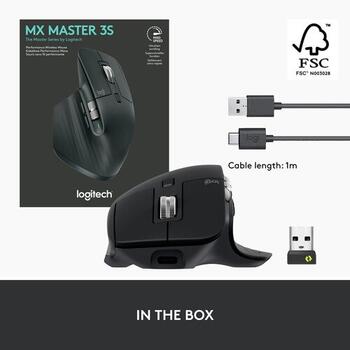 Logitech MX Master 3S Graphite Bluetooth Беспроводная мышь (910-006559)