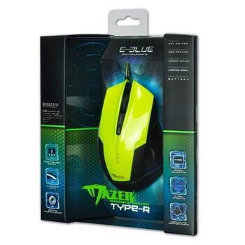E-Blue EMS124GR Игровая мышь с Дополнительными кнопками / LED Подсветка RGB / 2400 DPI / Avago Chipset / USB Зеленая (EMS124GR)