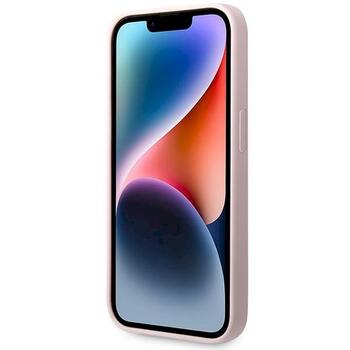 Guess GUHCP14LSLTGU Silicone Triangle Hardcase Aizsargapvalks priekš iPhone 14 Pro 6,1