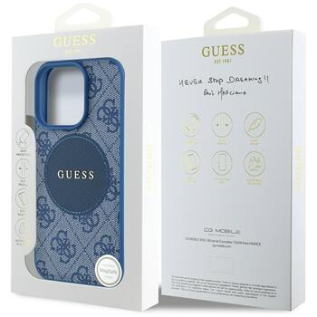 Guess 4G Circle Classic Logo MagSafe Case Защитный чехол для iPhone 16 Pro / синий (GUHMP16LP4PGRSGB)
