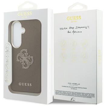 Case Guess Grained Big 4G Metal Logo Aizsargapvalks priekš Samsung Galaxy S26+ / brūns (GUHCS26M5PS4RGGW)