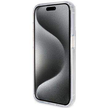 Guess GUHMP15LHRSGSD Hardcase Ring Stand Script Glitter Aizsargapvalks priekš iPhone 15 Pro 6.1