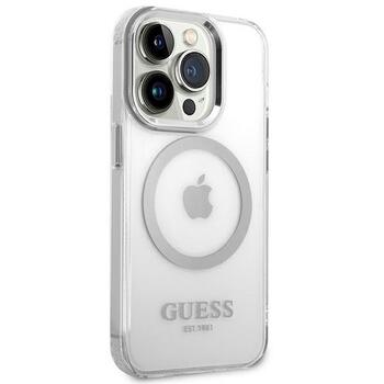 Guess GUHMP14LHTRMS Metal Outline Magsafe Hardcase Aizsargapvalks priekš iPhone 14 Pro 6,1