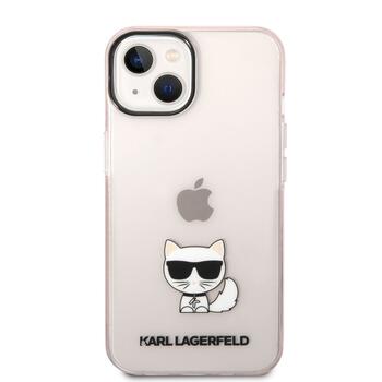 Karl Lagerfeld Choupette Logo Case Aizsargapvalks priekš iPhone 14 Plus / rozā (KLHCP14MCTTRI)