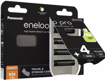 Panasonic Eneloop Pro Батарейки AAA 930mAh rechargeable 4шт + BOX (BK-4HCDEC4BE)