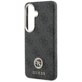 Guess 4G Rhinestone Round Logo MagSafe Aizsargapvalks priekš Samsung Galaxy S26 / melns (GUHMS26SP4GRMDEK)