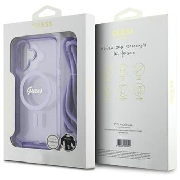 Guess GUHMP16SHCTSGNSU Crossbody Cord Script MagSafe Защитный чехол для iPhone 16 6.1
