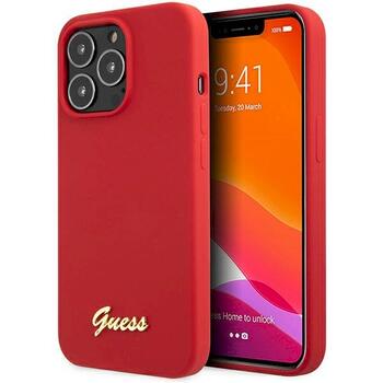 Guess GUHCP13XLSLMGRE Silicone Vintage Gold Logo Защитный чехол для iPhone 13 Pro Max 6.7