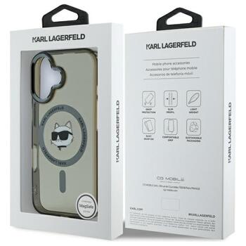 Karl Lagerfeld KLHMP16MHLSCHK Hardcase IML Metal Choupette Head MagS Aizsargapvalks priekš iPhone 16 Plus 6.7