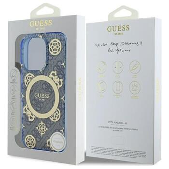 Guess IML Peony On 4G Background MagSafe Защитный Чехол для Apple iPhone 16 Pro Max (GUHMP16XH4PYEEB)