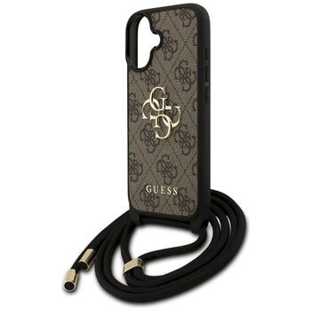 Guess 4G Big Logo Cord Stap Crossbody Case Защитный чехол для iPhone 17 / коричневый (GUHCP17SP4GMGCRW)