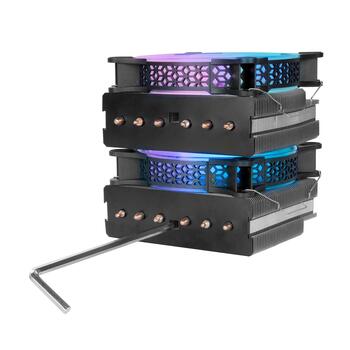 Mars Gaming MCPU-XT CPU Cooler Dual Tower Cooling 300W 2x120mm ARGB Кулер для процессора (MCPUXT)