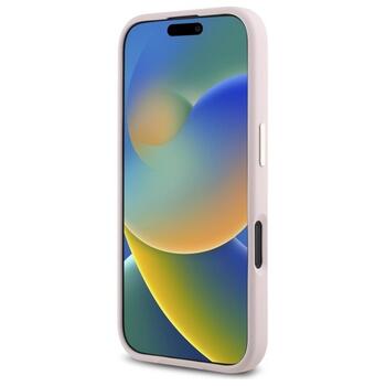 Guess GUHCP16SM4DGPP Silicone Logo Strass 4G Защитный чехол для iPhone 16 6.1