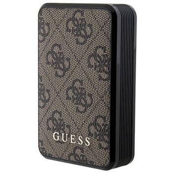 Guess Powerbank 18W GUPB10DP4GEGW 10000mAh 4G Leather Metal Logo Зарядная батарея / коричневый (GUPB10DP4GEGW)