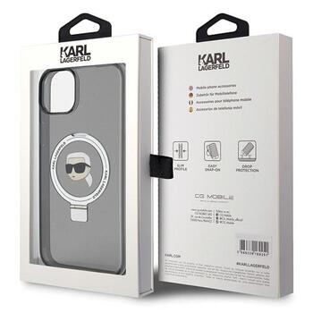 Karl Lagerfeld KLHMP15MHMRSKHK Ring Stand Karl He Aizsargapvalks priekš iPhone 15 Plus/14 Plus 6.7