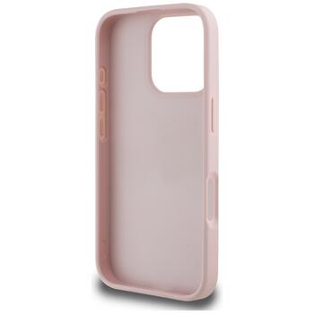 Case Guess Grained Roses Big 4G logo Защитный чехол для iPhone 16 Pro Max / розовый (GUHCP16XPGROP4MP)