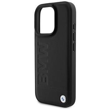 BMW MagSafe Leather Hot Stamp Чехол для Apple iPhone 16 Pro Max (BMHMP16XSLLBK)