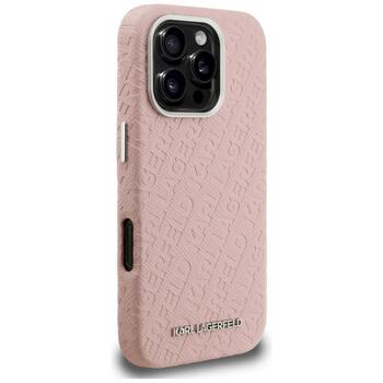 Karl Lagerfeld FW Stamped Karl MagSafe Case Защитный чехол для iPhone 16 Pro / розовый (KLHMP16LPGKLFOFP)