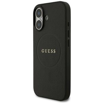 Guess Grained Ring MagSafe Защитный чехол для iPhone 17 / чёрный (GUHMP17SPGHSMMK)
